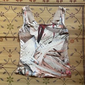 Escada Multicolor Abstract Tank Top
